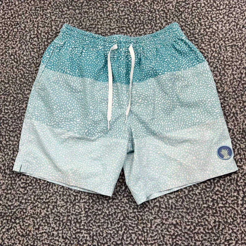 Chubbies Shorts Men Medium Blue Teal Swim Trunks Drawstring M